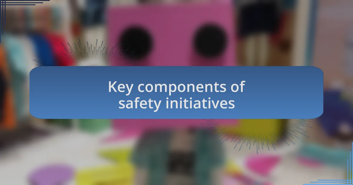 Key components of safety initiatives