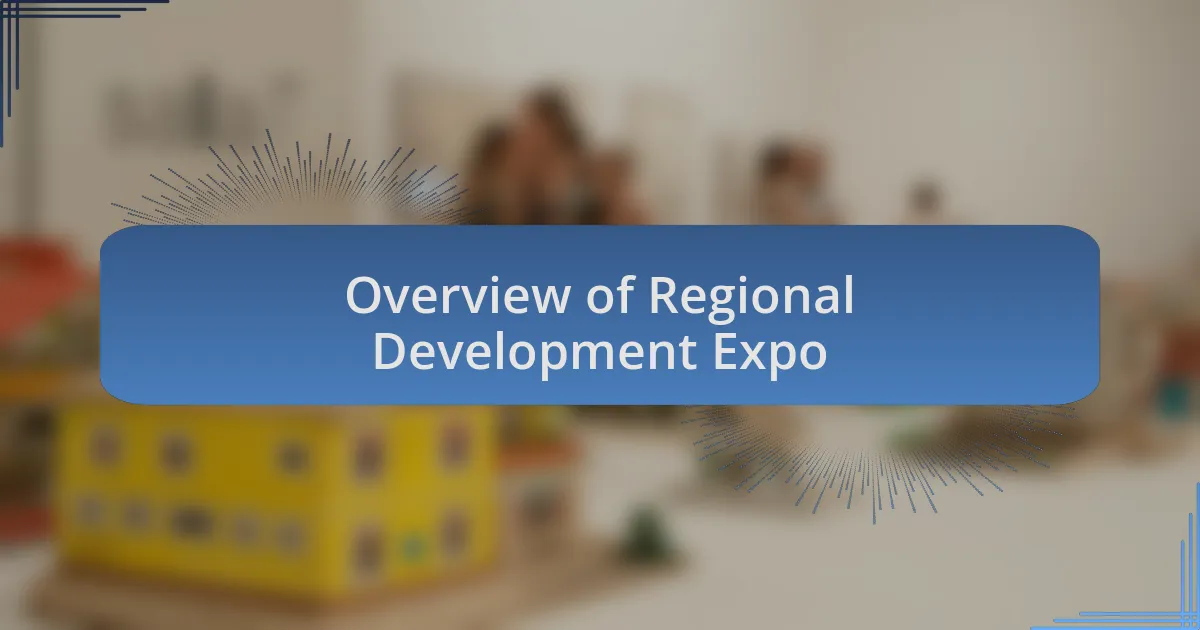 Overview of Regional Development Expo
