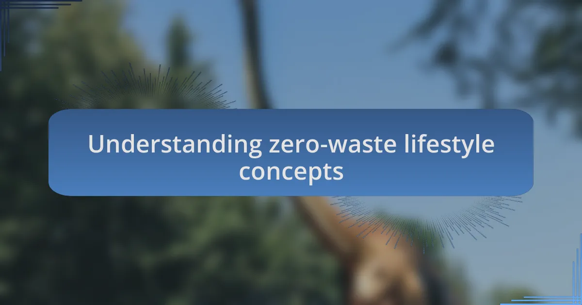 Understanding zero-waste lifestyle concepts
